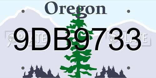 9DB9733 Oregon License Plate
