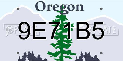 9E71B5 Oregon License Plate