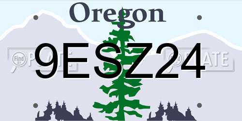 9ESZ24 Oregon License Plate