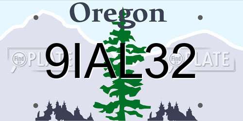 9IAL32 Oregon License Plate