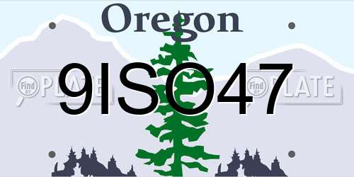 9ISO47 Oregon License Plate