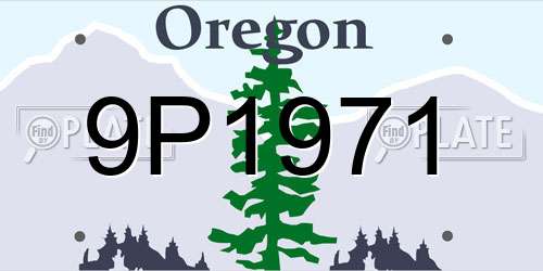9P1971 Oregon License Plate