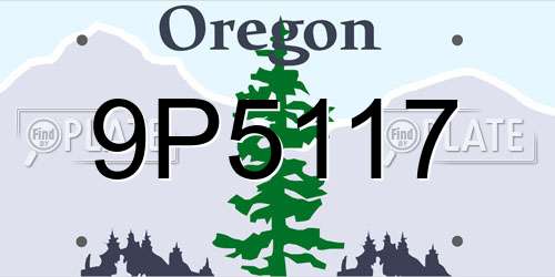 9P5117 Oregon License Plate