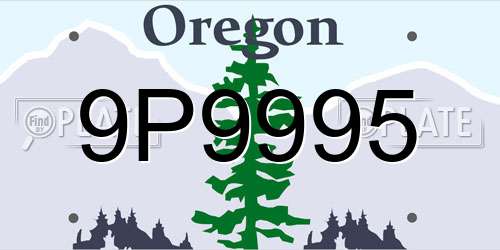 9P9995 Oregon License Plate