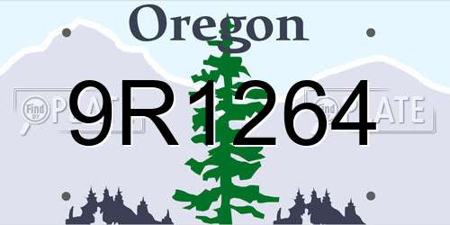 9R1264 Oregon License Plate