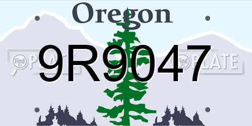 9R9047 Oregon License Plate