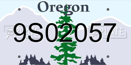 9S02057 Oregon License Plate