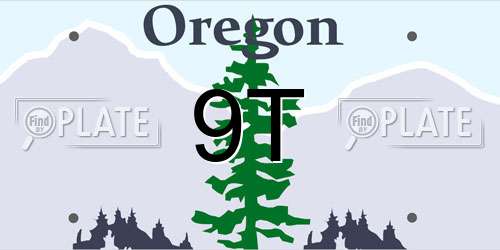 9T Oregon License Plate