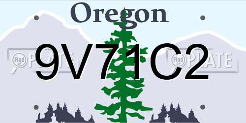 9V71C2 Oregon License Plate