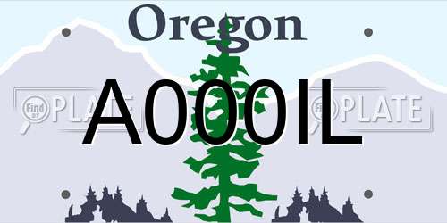 A000IL Oregon License Plate