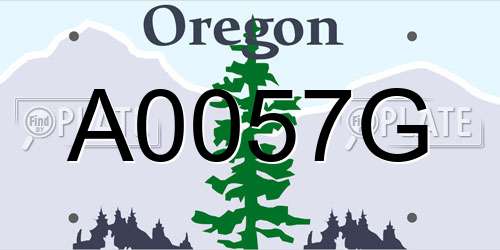 A0057G Oregon License Plate