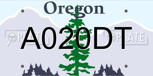 A020DT Oregon License Plate