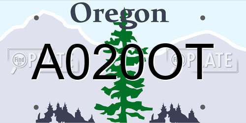 A020OT Oregon License Plate