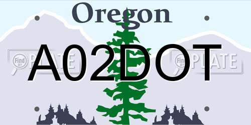 A02DOT Oregon License Plate