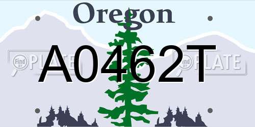 A0462T Oregon License Plate