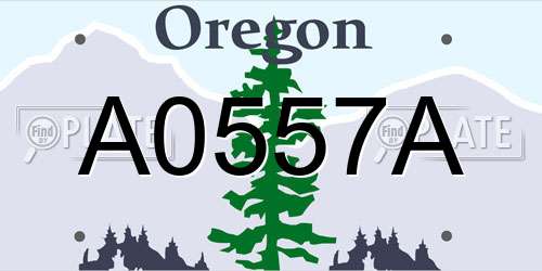 A0557A Oregon License Plate