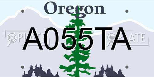 A055TA Oregon License Plate