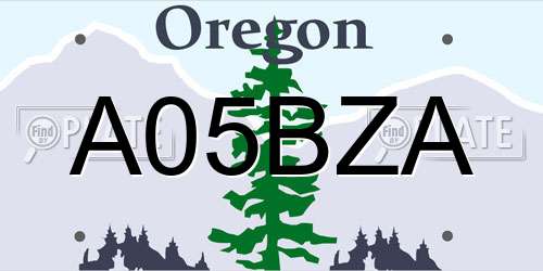 A05BZA Oregon License Plate