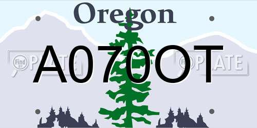 A070OT Oregon License Plate