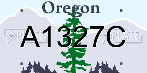 A1327C Oregon License Plate