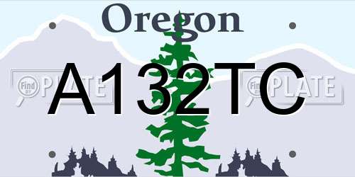 A132TC Oregon License Plate