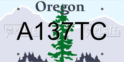 A137TC Oregon License Plate