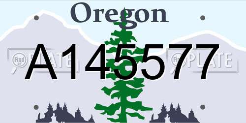 A145577 Oregon License Plate