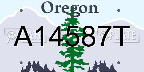 A14587T Oregon License Plate
