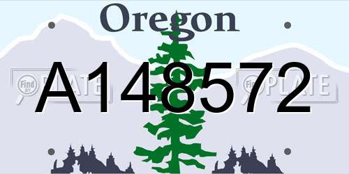 A148572 Oregon License Plate