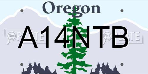A14NTB Oregon License Plate