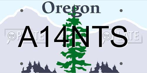A14NTS Oregon License Plate