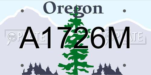A1726M Oregon License Plate