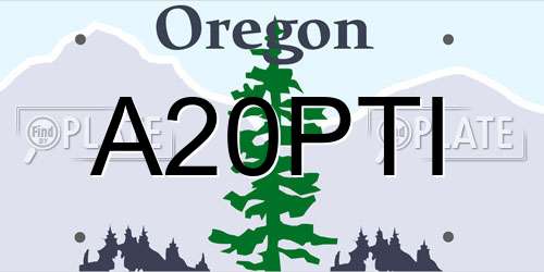 A20PTI Oregon License Plate
