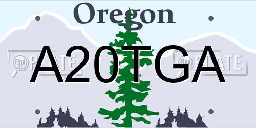 A20TGA Oregon License Plate