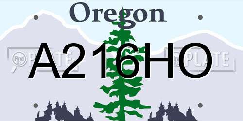 A216HO Oregon License Plate