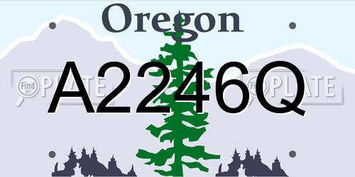 A2246Q Oregon License Plate