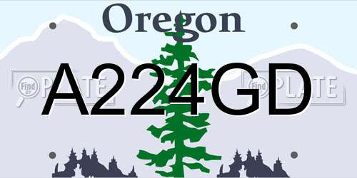 A224GD Oregon License Plate