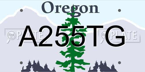 A255TG Oregon License Plate