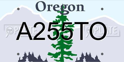 A255TO Oregon License Plate