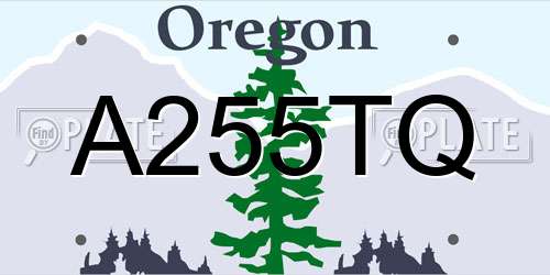 A255TQ Oregon License Plate