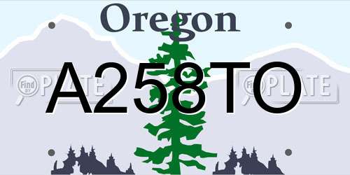 A258TO Oregon License Plate