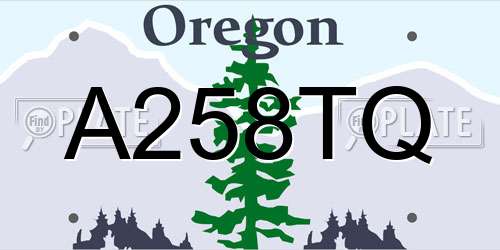 A258TQ Oregon License Plate