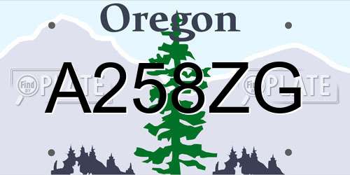 A258ZG Oregon License Plate