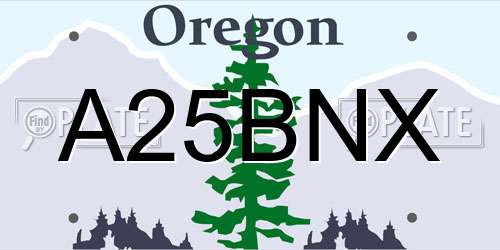 A25BNX Oregon License Plate