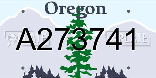 A273741 Oregon License Plate