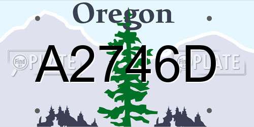 A2746D Oregon License Plate