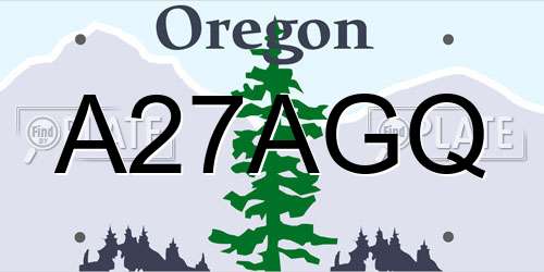 A27AGQ Oregon License Plate