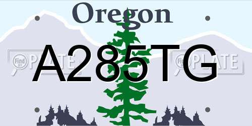 A285TG Oregon License Plate