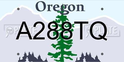 A288TQ Oregon License Plate
