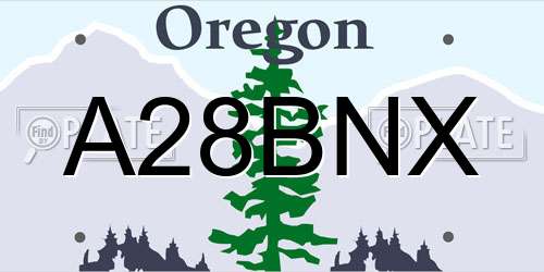 A28BNX Oregon License Plate